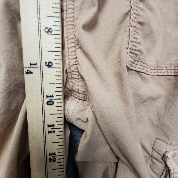 American Eagle Outfitters Cargo Pants Womens 4 Short Stretch Relaxed Fit Khaki - Picture 10 of 12